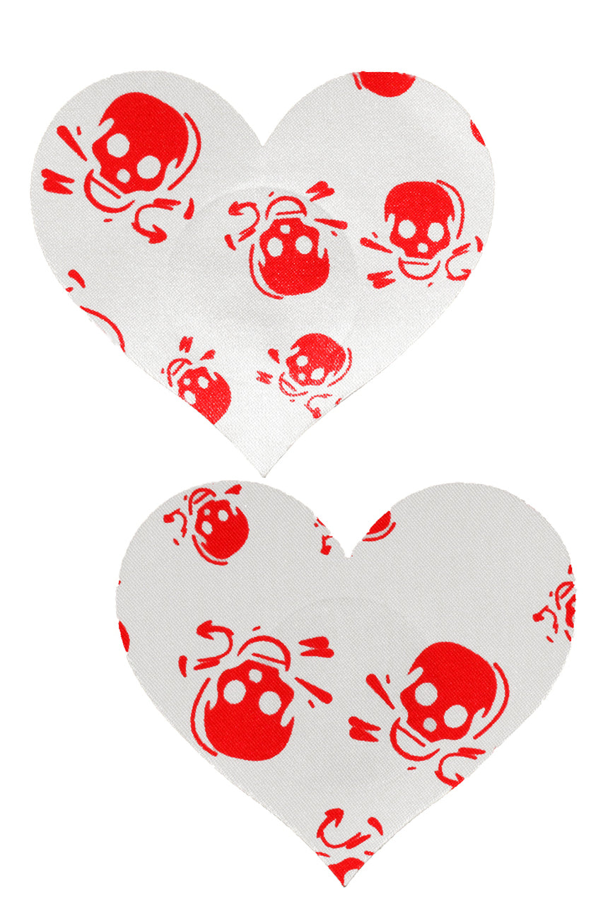 Skulls red heart eyes to fall in love' Sticker