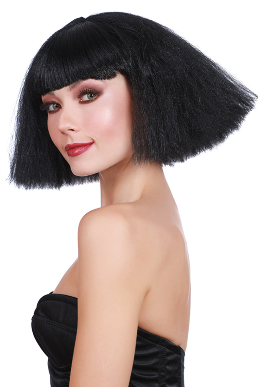 Blunt Cut Bob with Bangs Short Wig with Wings 3wishes