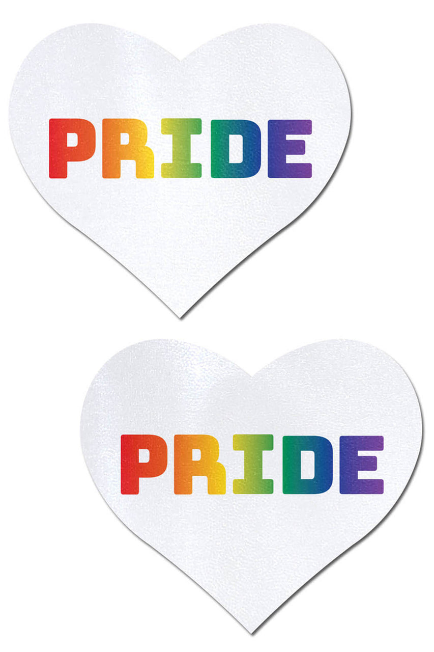 Rainbow Gay Pride White Heart Nipple Pasties – 3wishes.com