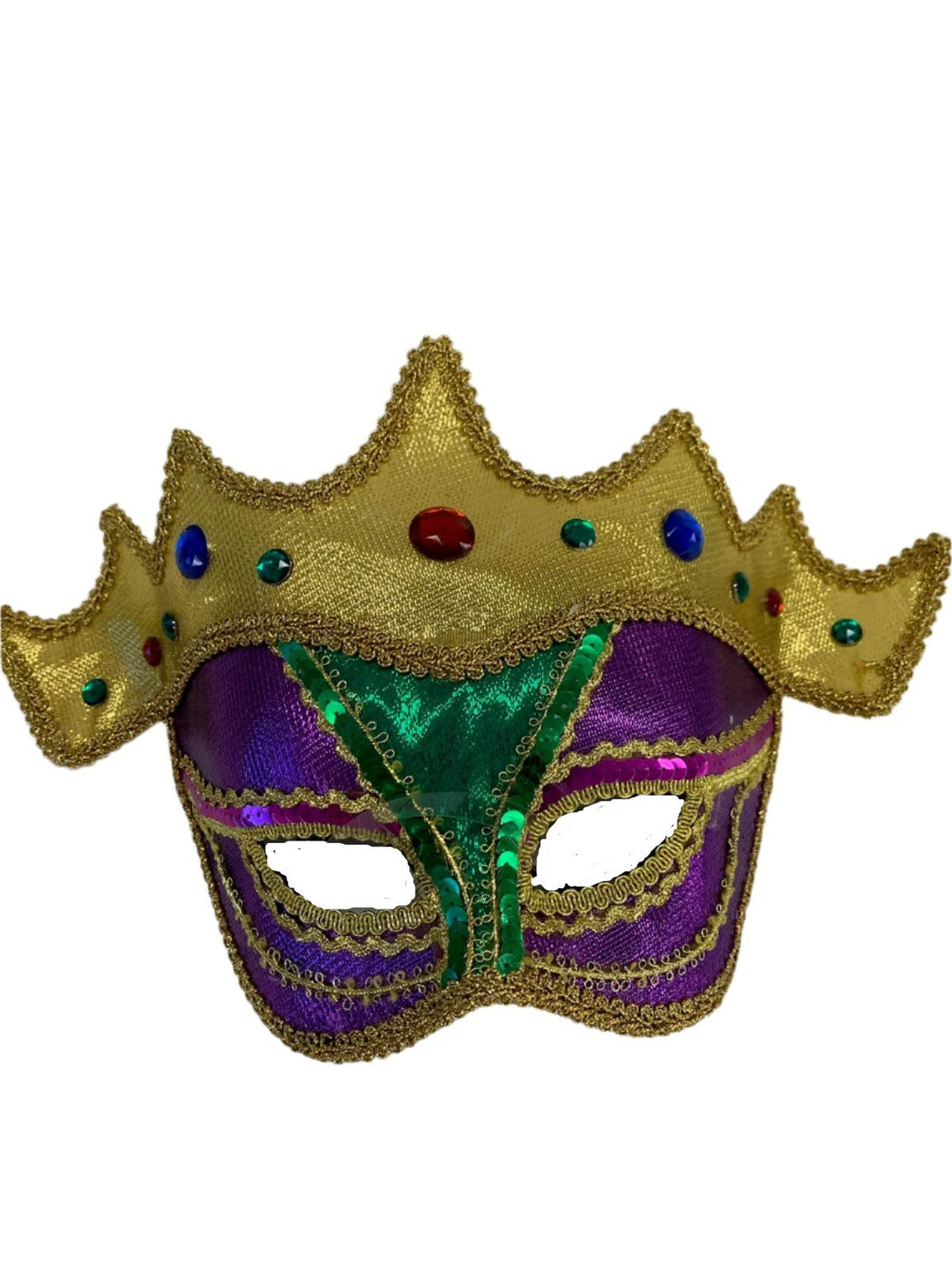 Gold/Purple/Green Jeweled Mask