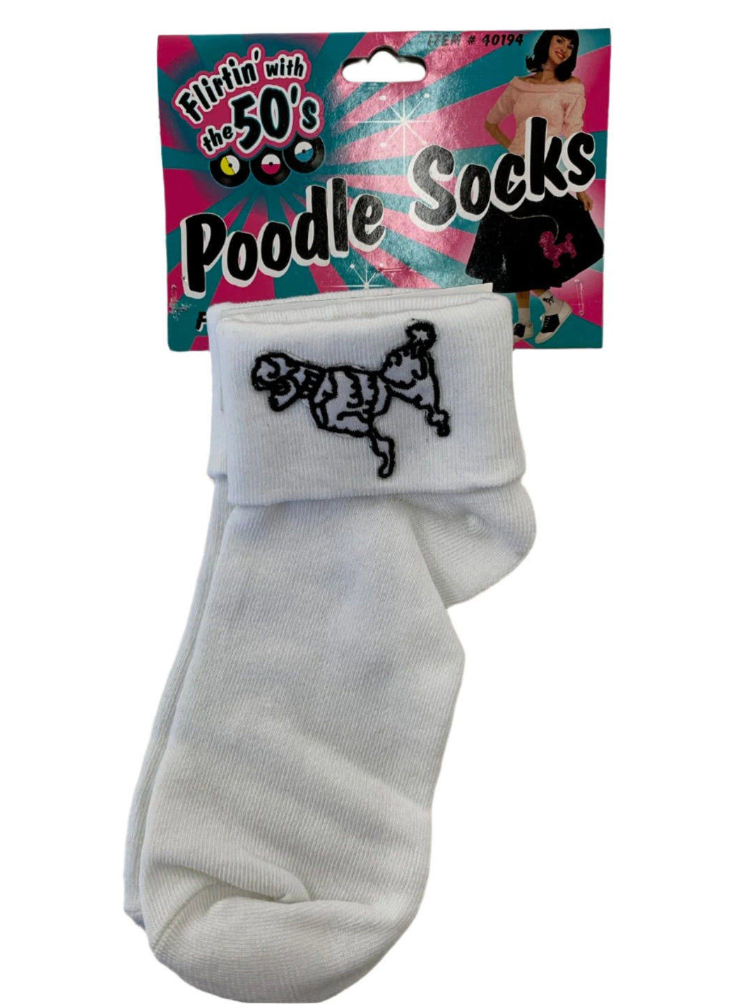 Poodle White Socks