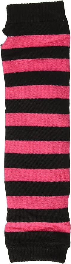 80'S Striped Fingerless Gloves