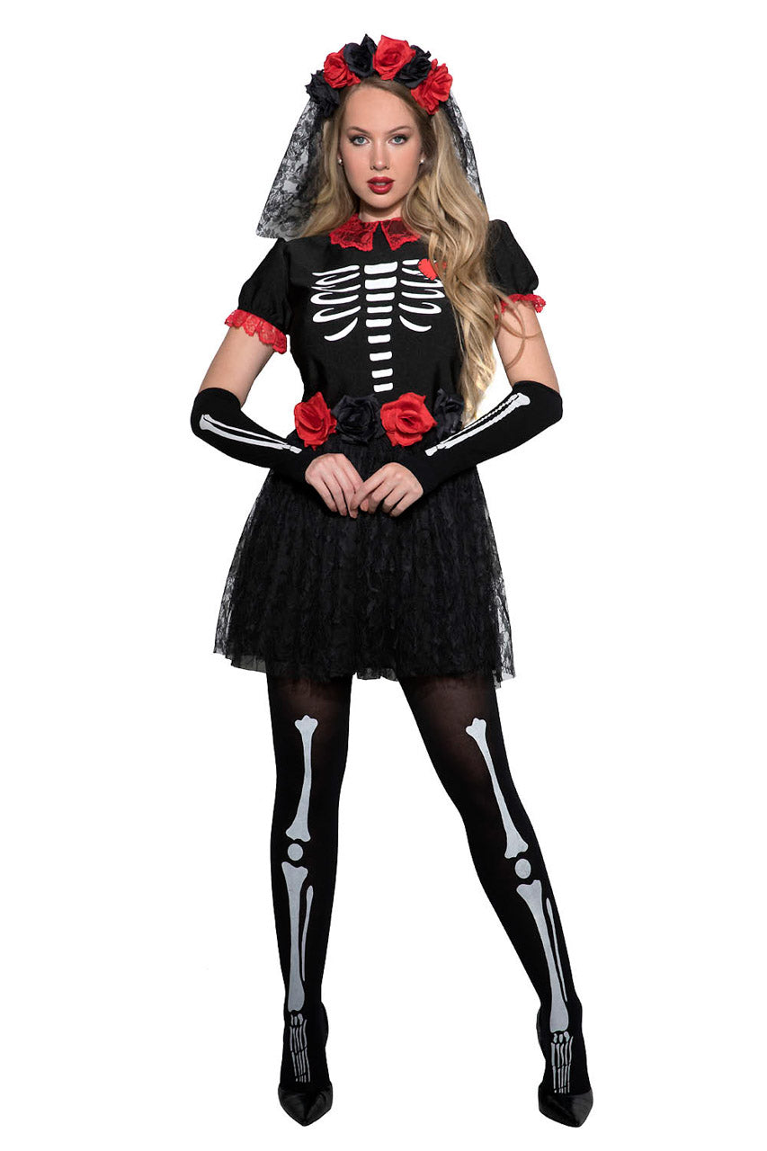 Day Of The Dead Halloween Costume, Day Of the Dead Costume Dress ...