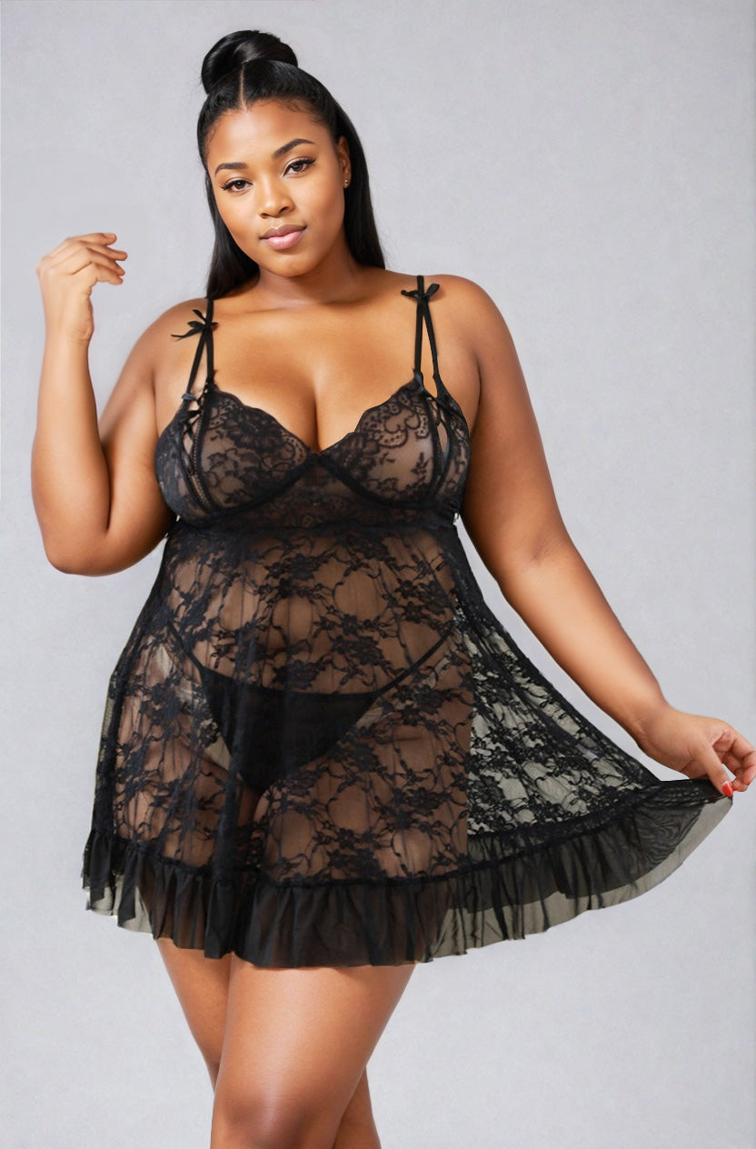 Plus Size All That Lace Babydoll