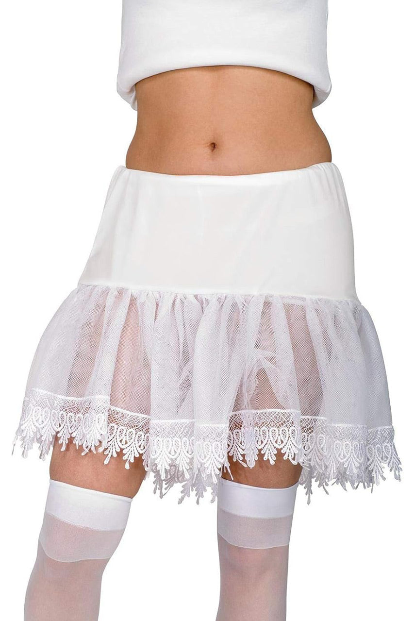 White Lace Trim Petticoat