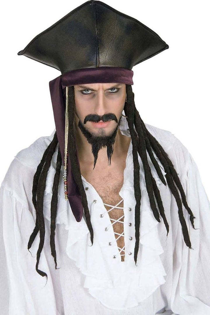 Caribbean Pirate Hat with Dreads