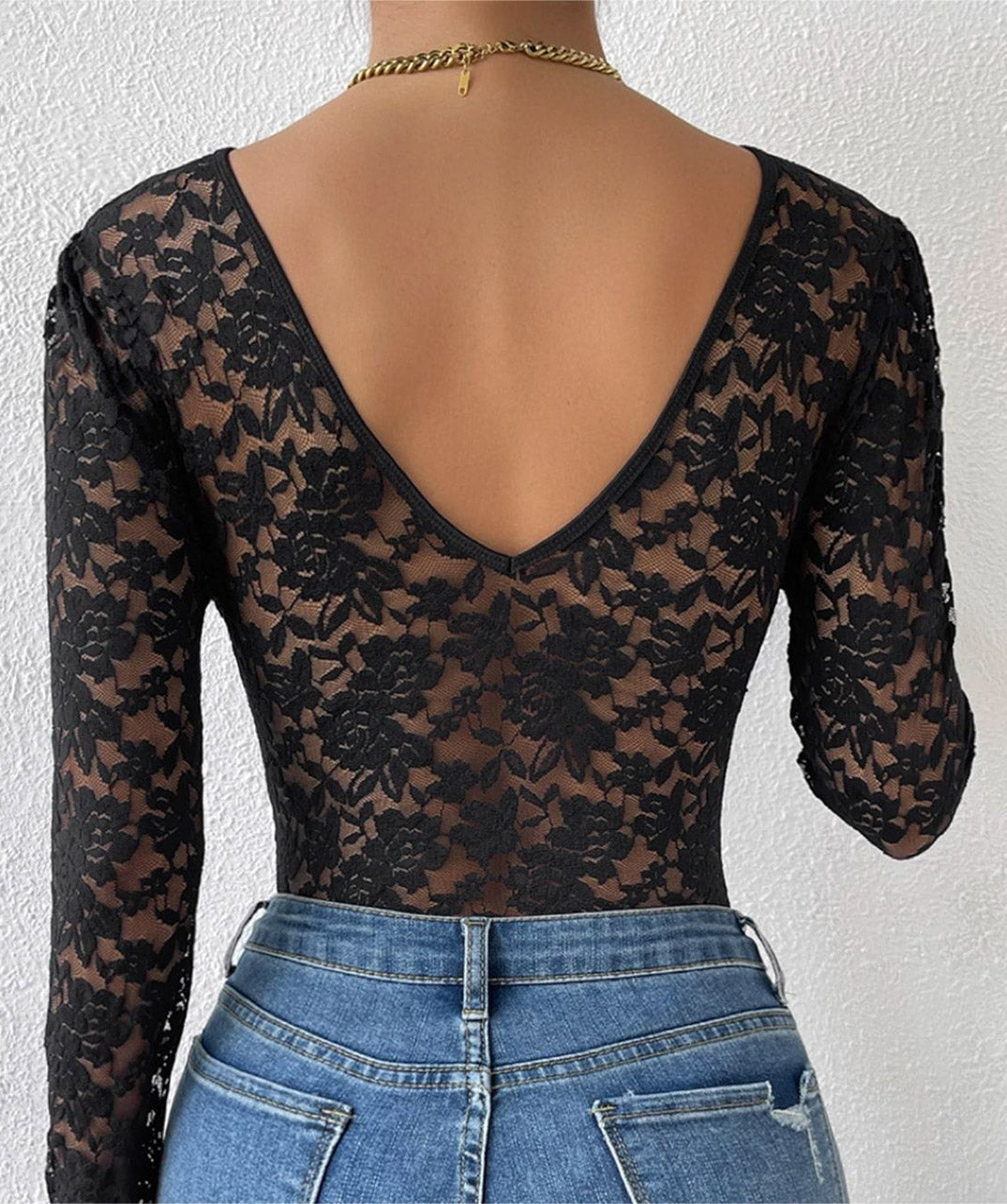 Lace Long Sleeve Bodysuit