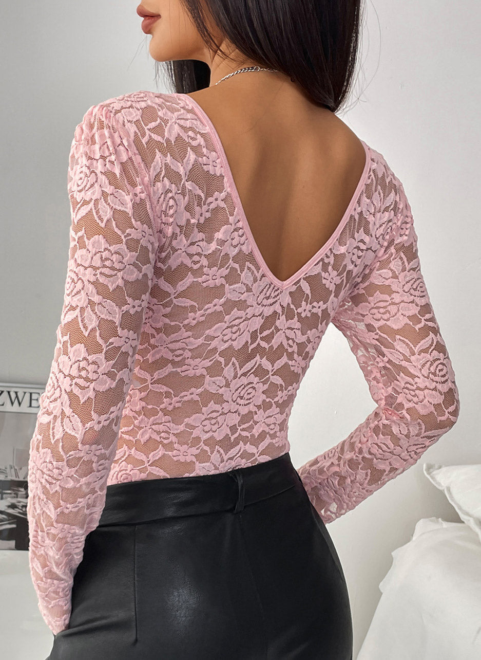 Lace Long Sleeve Bodysuit