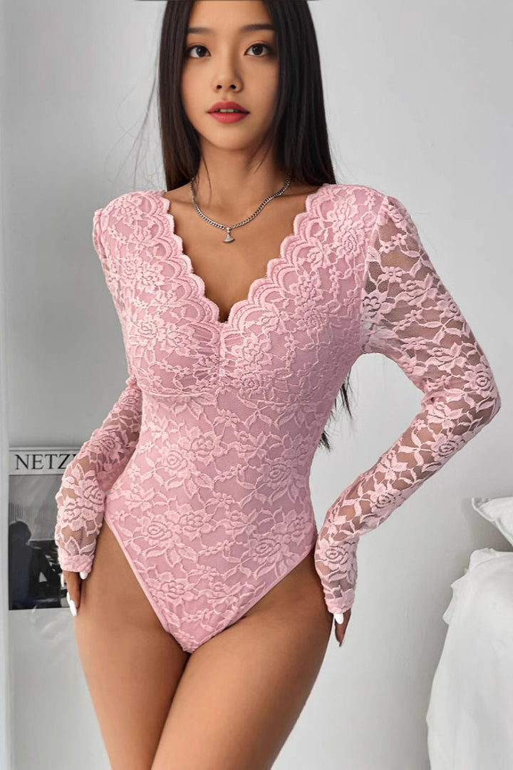 Lace Long Sleeve Bodysuit