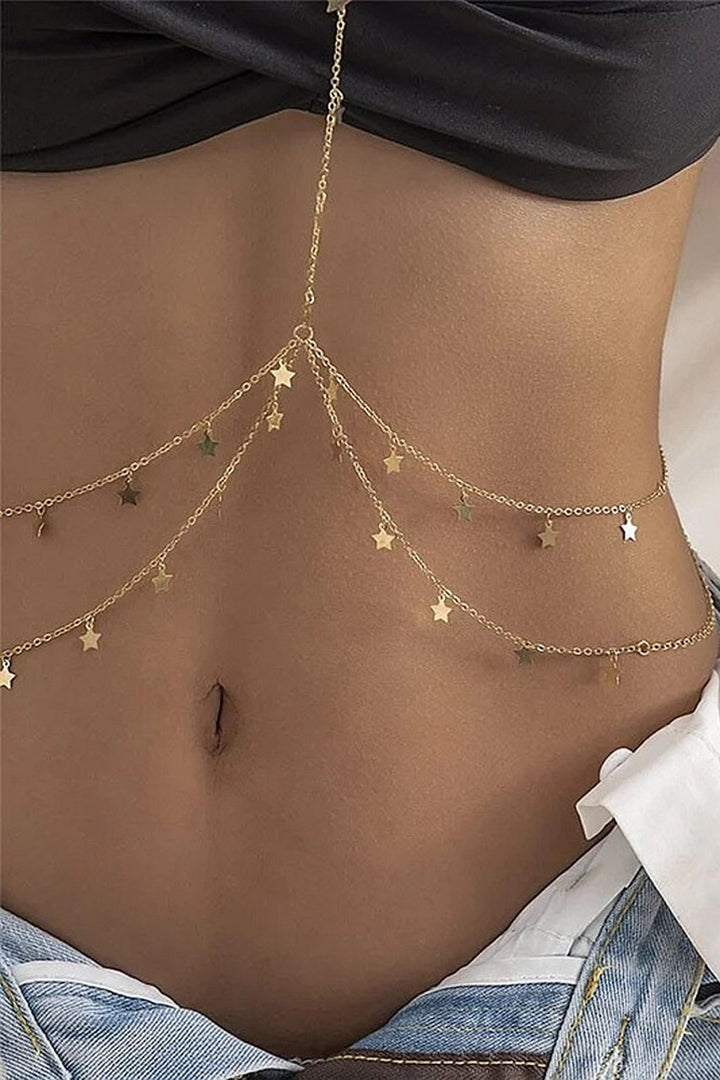 Draped Star Harness Body Chain