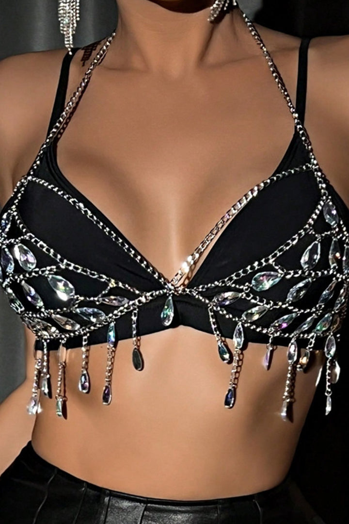 Draped Chain Bra