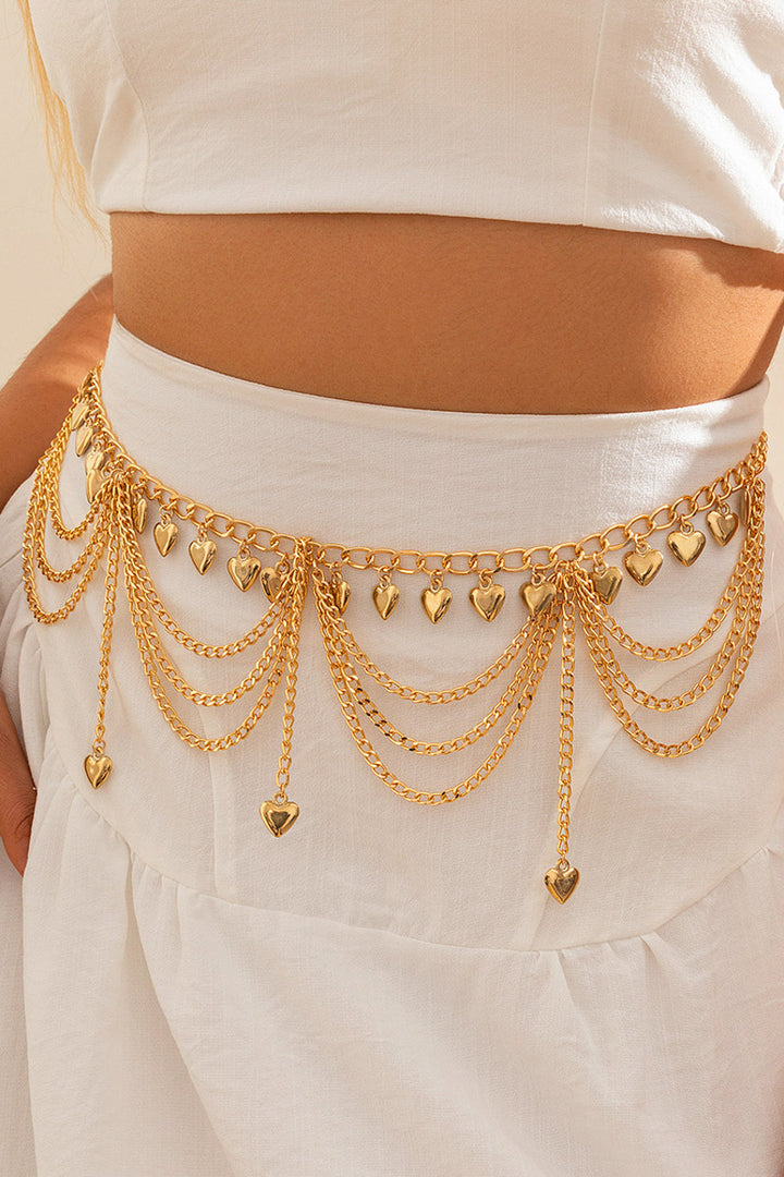 Drapey Hearts Belly Chain