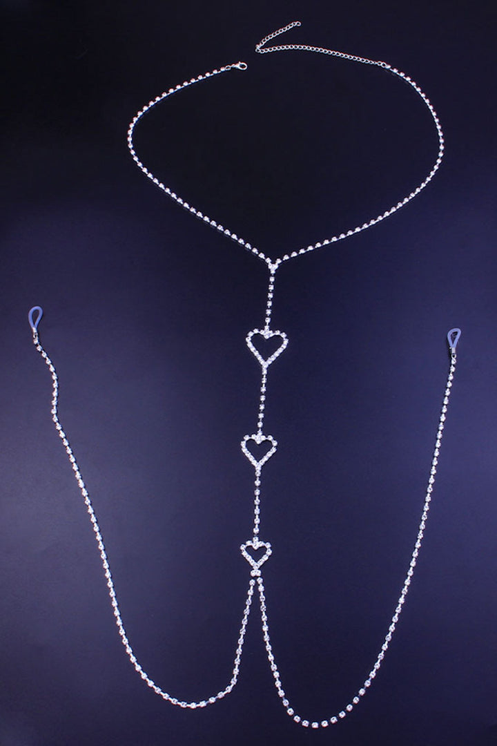 Draped Body Chain with Nipple Clamps