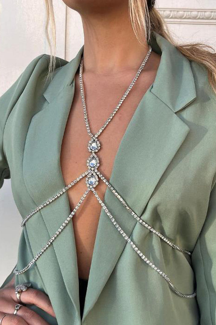 Silver Draped Body Chain