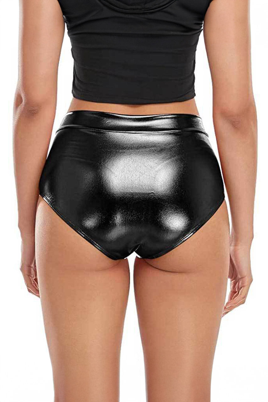 High Waisted Wet Look Panty