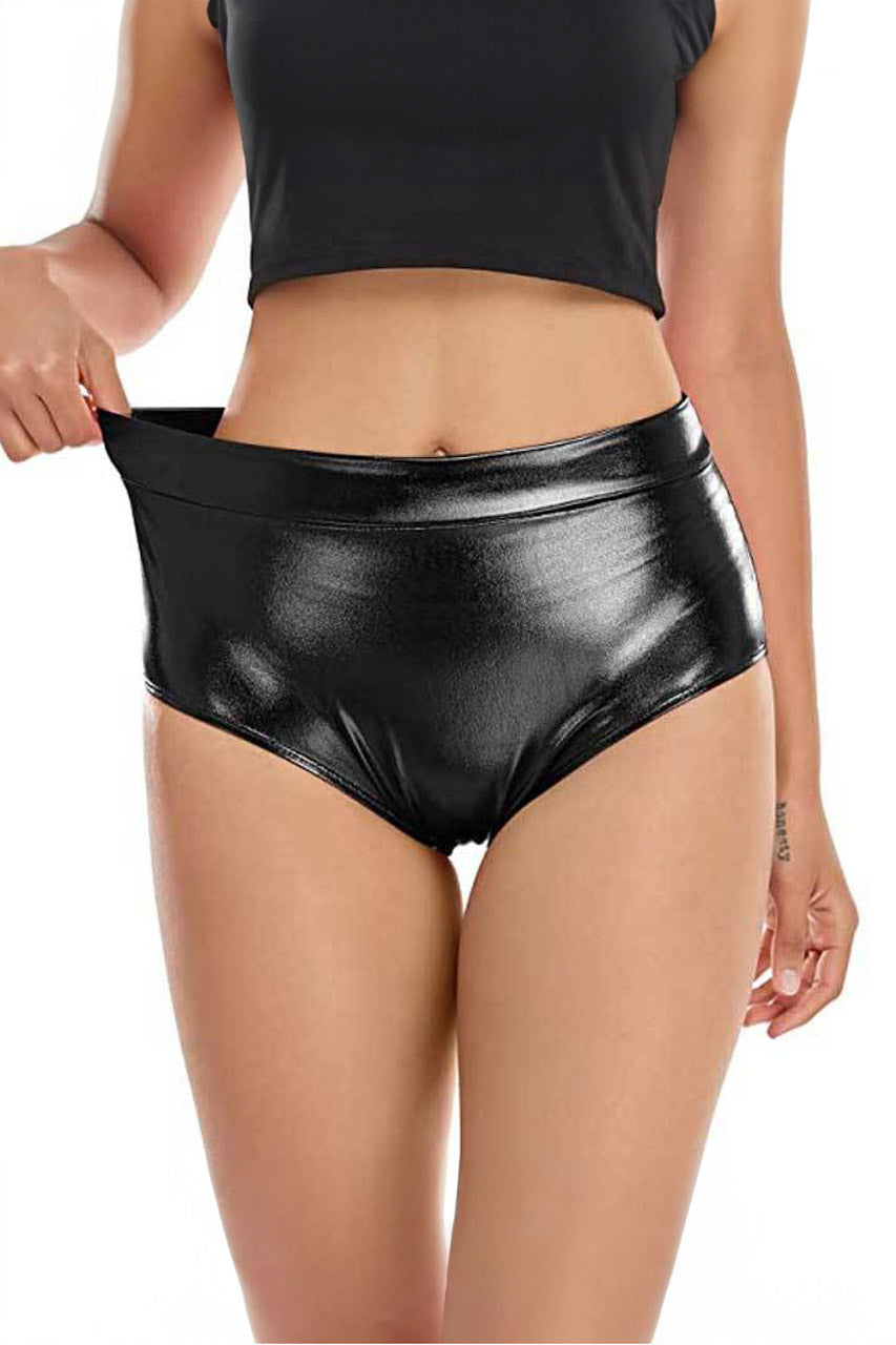 High Waisted Wet Look Panty