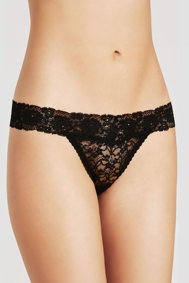 Floral Lace Band Thong