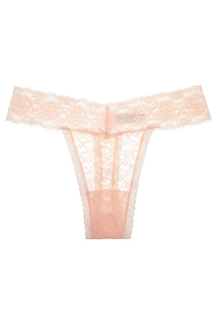 Floral Lace Band Thong