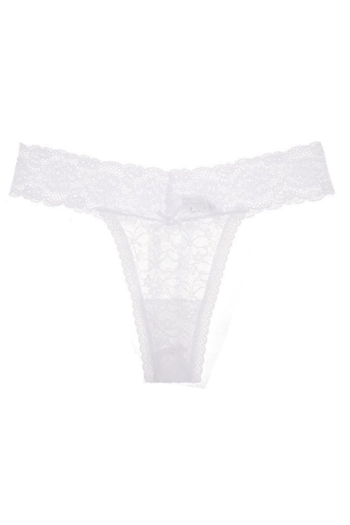 Floral Lace Band Thong