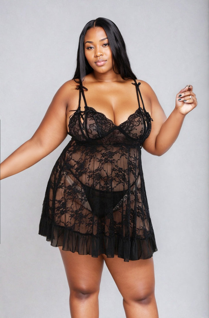 Plus Size All That Lace Babydoll