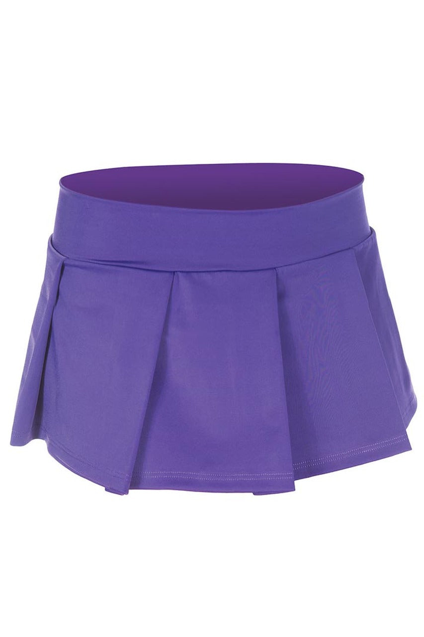 Purple Sexy Schoolgirl Solid Color Pleated Skirt – 3wishes.com