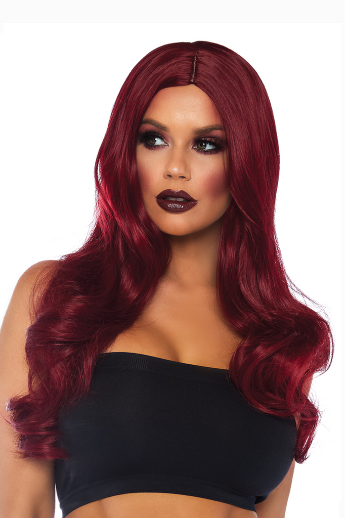 Sexy Long Wavy Burgundy Wig 