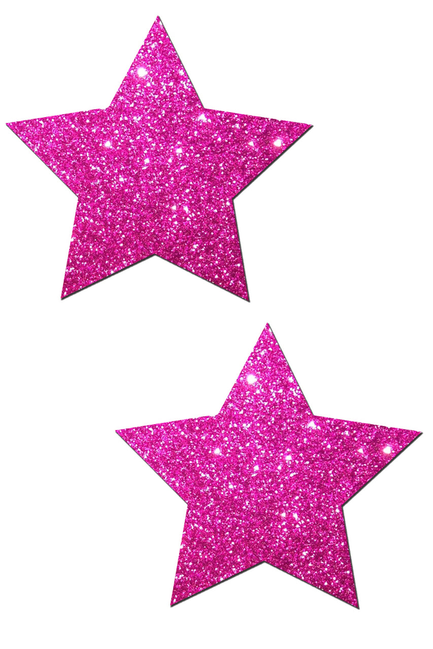 Hot Pink Glitter Star Nipple Pasties – .com – 3wishes.com